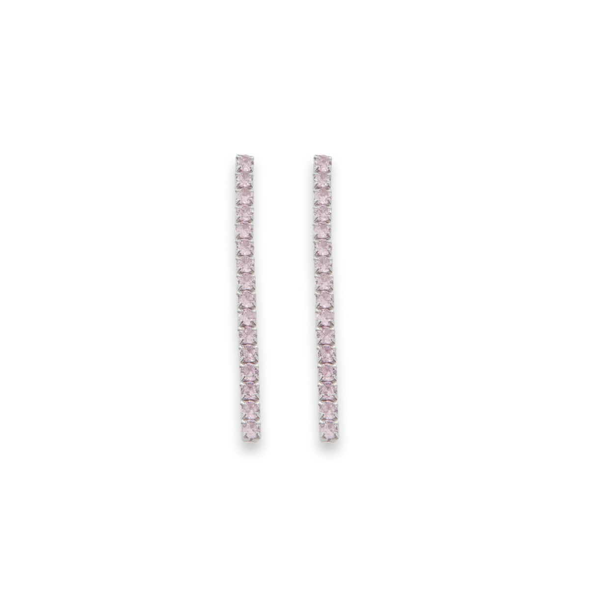 PENDIENTES LARGOS  CIRCONITAS PINK