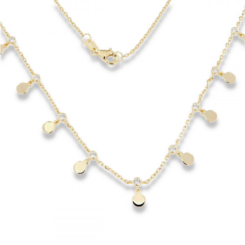 NECKLACE WITH CIRCLES & ZIRCONIA