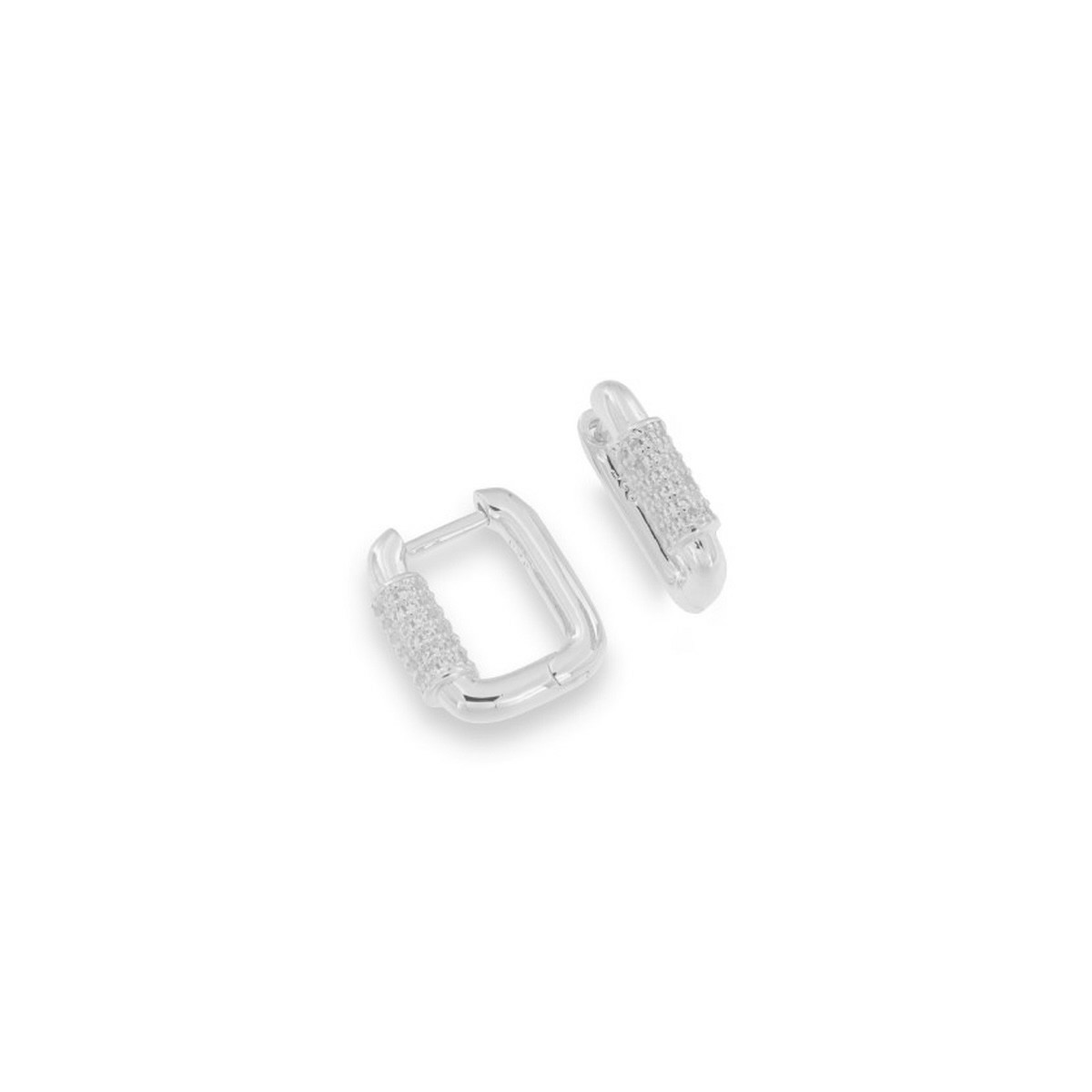 SQUARE & ZIRCONIA EARRINGS