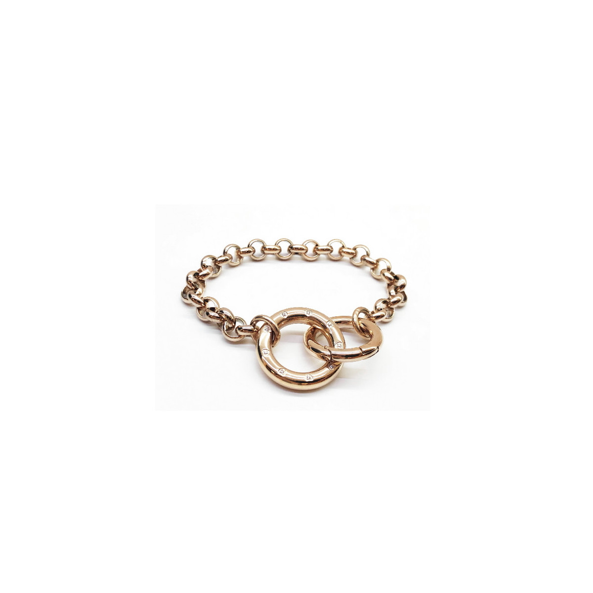 INFINITY BRACELET IN STAINLESS STEEL AND ZIRCONIA 028200/011