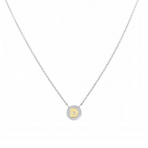 NECKLACE WITH THE LETTER D IN GOLD