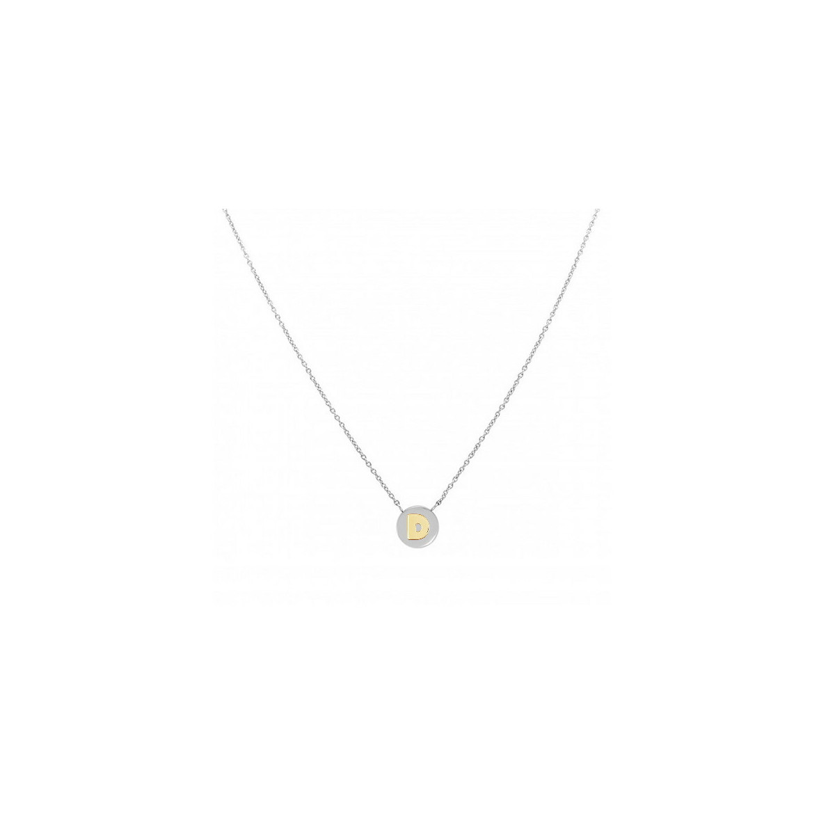 NECKLACE WITH THE LETTER D IN GOLD
