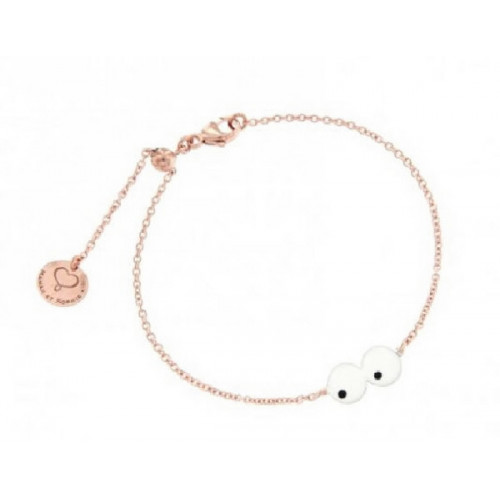 PULSERA DE CADENA CON OJOS ESMALTADOS