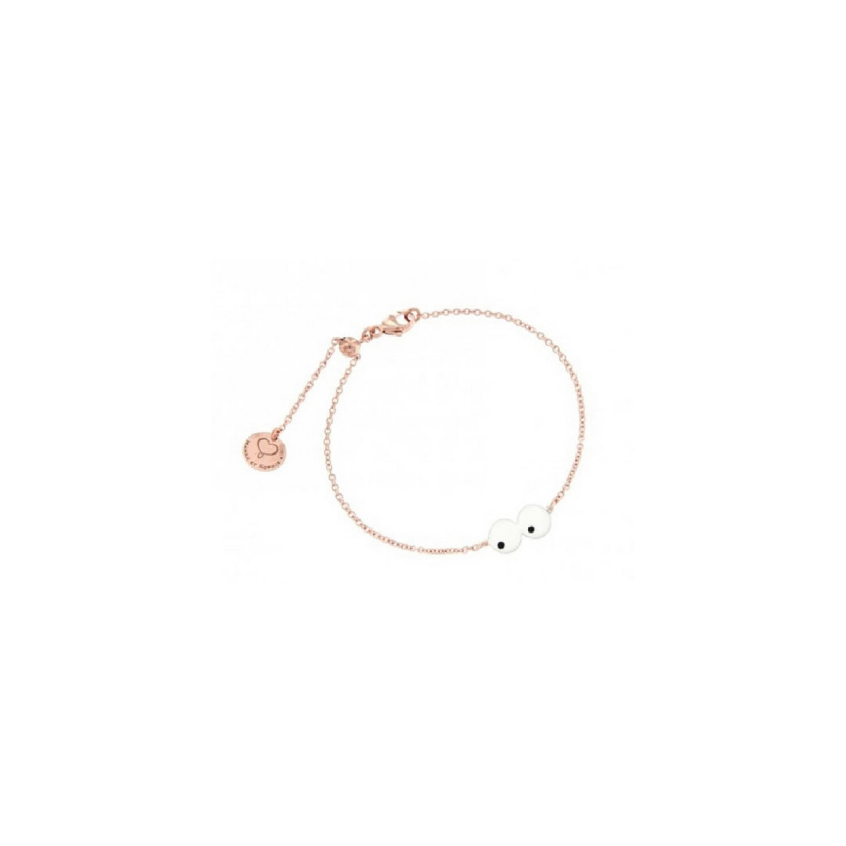 PULSERA DE CADENA CON OJOS ESMALTADOS