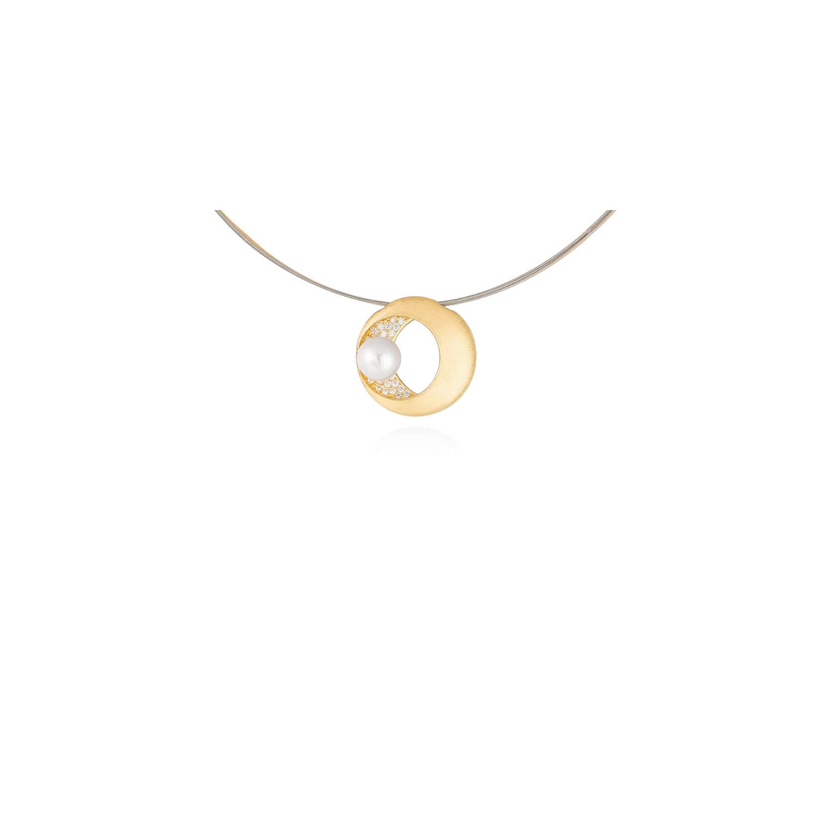 NECKLACE SAKAY PEARL IN GOLDEN SILVER