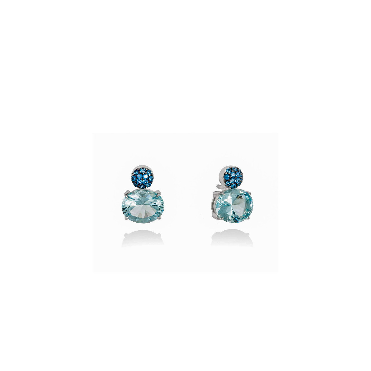 PENDIENTES PARADISE AZUL EN PLATA 90265PA