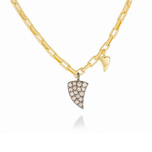 LOU COGNAC CHOKER IN GOLD PLATED SILVER 90642GD