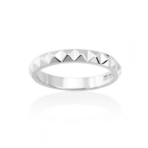 SILVER STUDDED RING