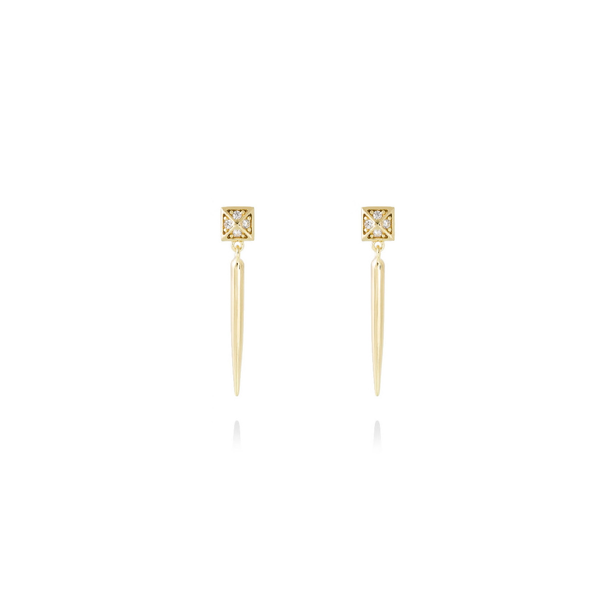SPIKE & ZIRCONIA EARRINGS