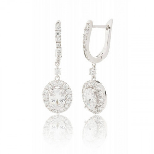 GAUDI EARRINGS WHITE ZIRCONIA