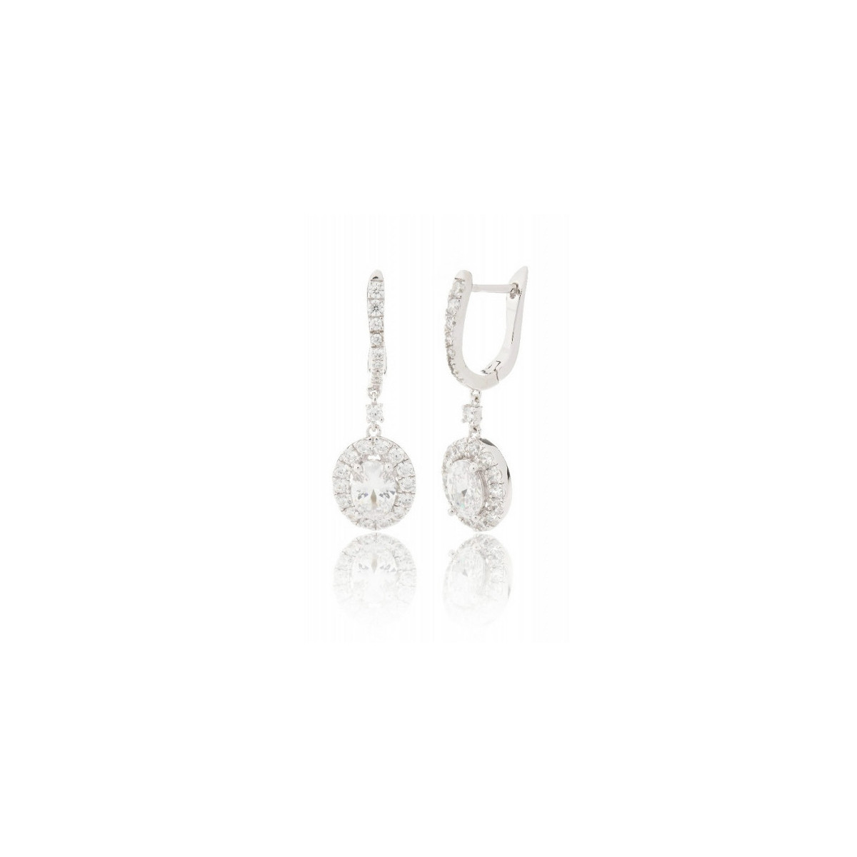 GAUDI EARRINGS WHITE ZIRCONIA