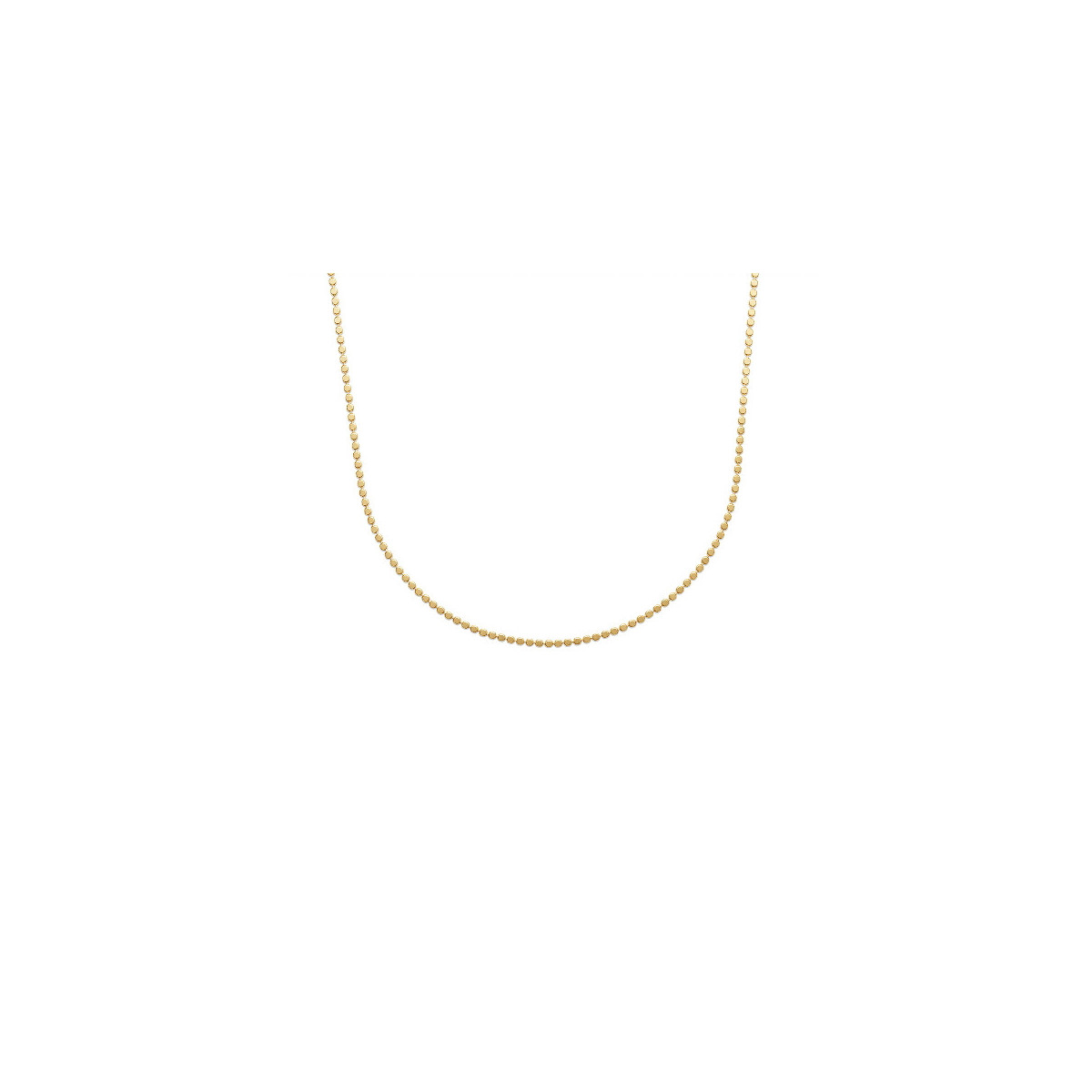 GOLD PLATED SILVER FLAT BEADS CHAIN