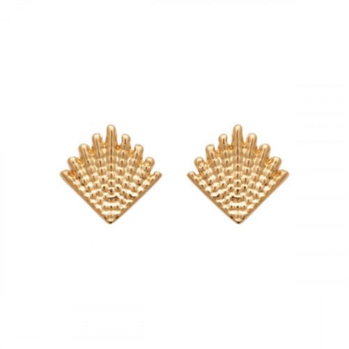 PENDIENTES ABANICO DORADOS