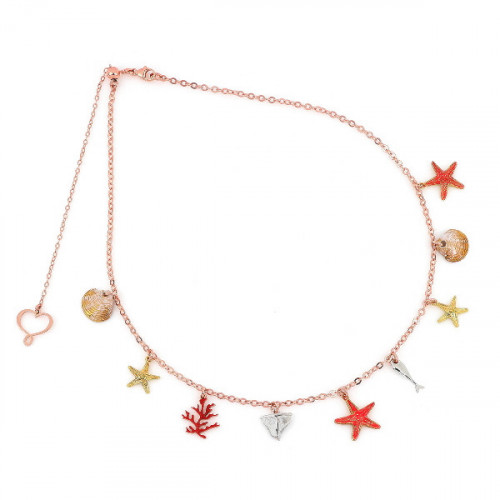 NECKLACE WITH SEA CHARMS