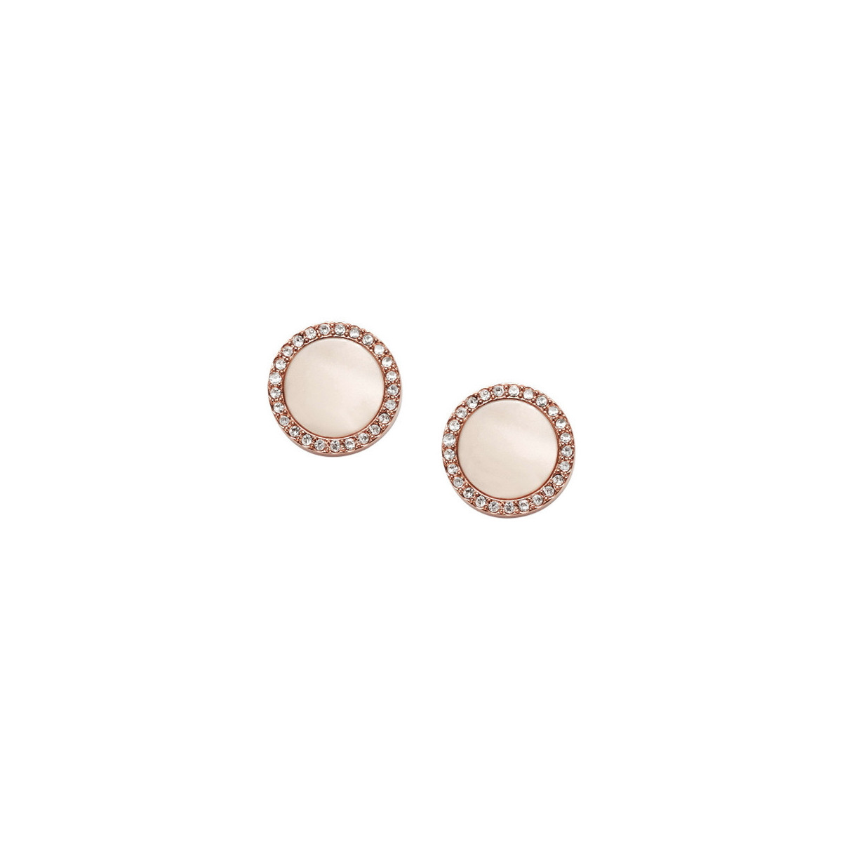 IVORY SHINY VAL BUTTON EARRINGS JF01715791