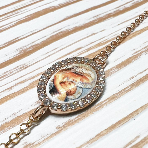 CAMEO BRACELET VIRGIN MARY WITH CHILD JESUS