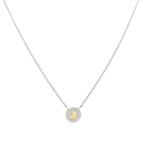 NECKLACE WITH THE LETTER J IN GOLD