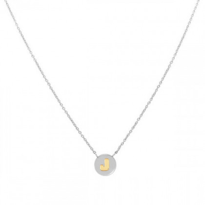 NECKLACE WITH THE LETTER J IN GOLD
