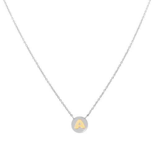 NECKLACE WITH THE LETTER A IN GOLD