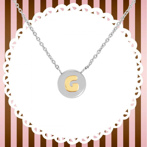NECKLACE WITH THE LETTER G IN GOLD