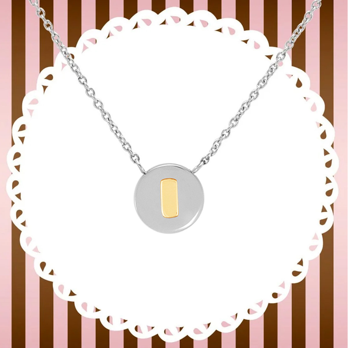 NECKLACE WITH THE LETTER I IN GOLD