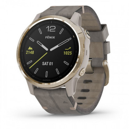 RELOJ GARMIN FENIX 6S ZAFIRO CUERO COLOR PIEDRA 010-02159-40