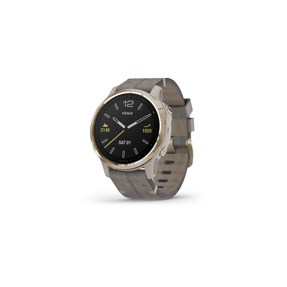 RELOJ GARMIN FENIX 6S ZAFIRO CUERO COLOR PIEDRA 010-02159-40