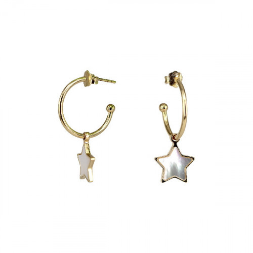 EARRINGS WITH MOTHER-OF-PEARL STAR