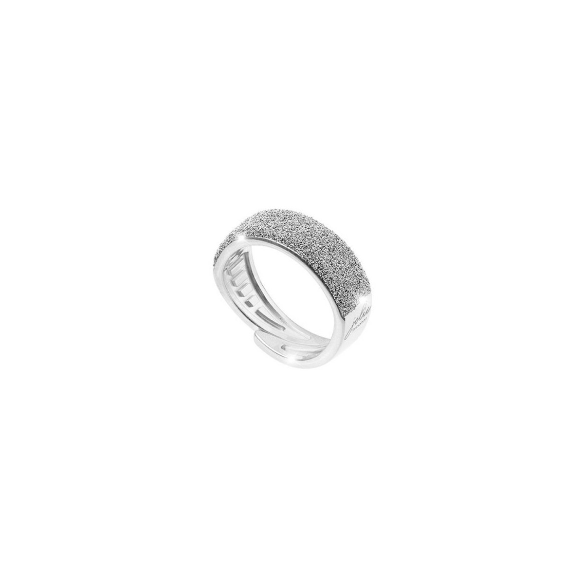 SILVER AND DIAMOND DUST RING