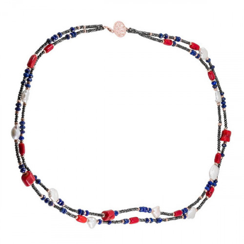 DOUBLE CORAL MULTICOLOR NECKLACE 90578GS2