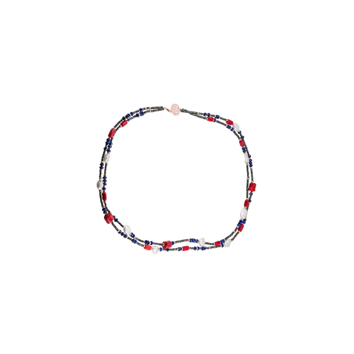 DOUBLE CORAL MULTICOLOR NECKLACE 90578GS2