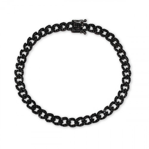 BLACK ZIRCONIA BEARDED BRACELET