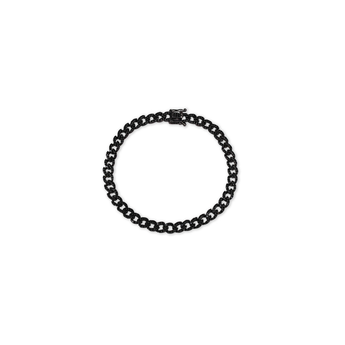 BLACK ZIRCONIA BEARDED BRACELET