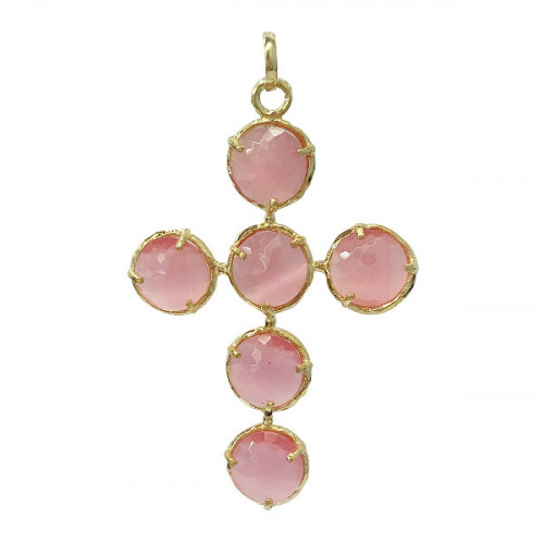 PINK CROSS PENDANT