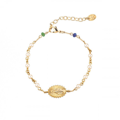 PULSERA DE CADENA LOVE PERLA