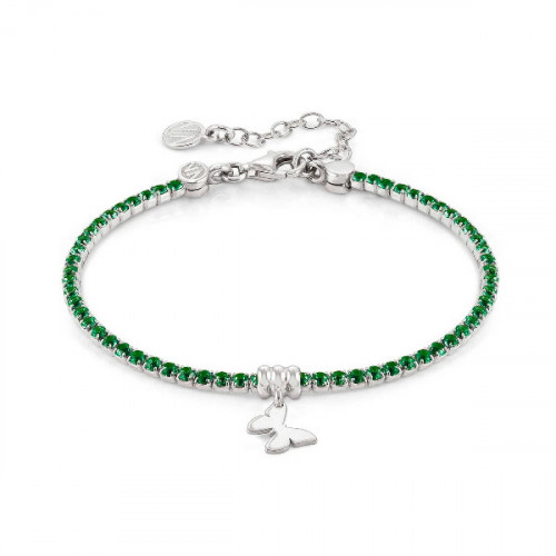 PULSERA CHIC&CHARM MARIPOSA Y C.ZIRCONIA VERDES