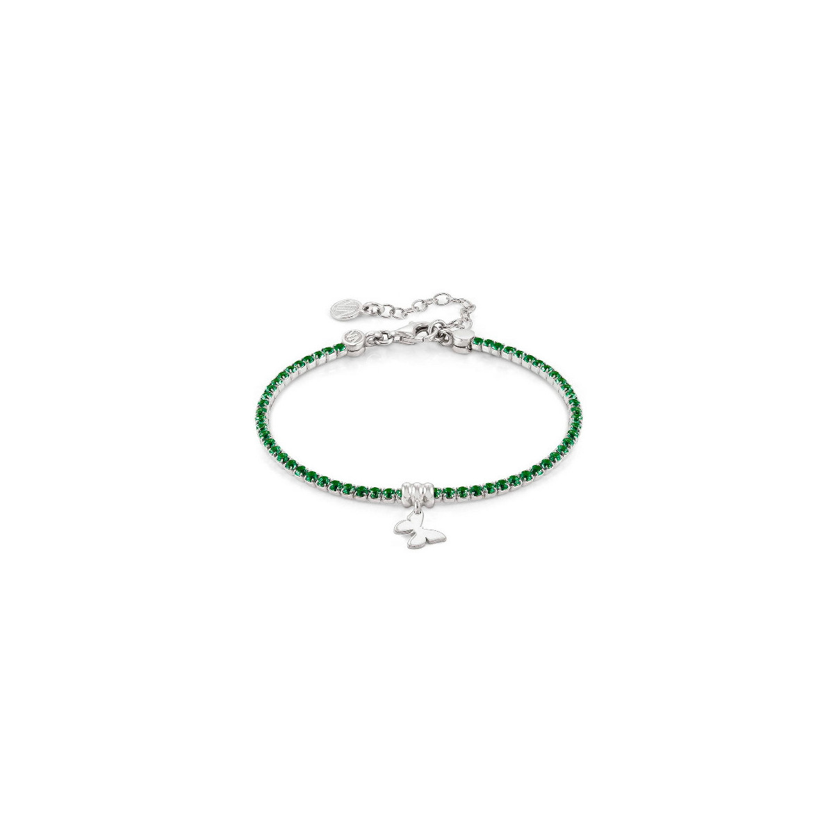 PULSERA CHIC&CHARM MARIPOSA Y C.ZIRCONIA VERDES