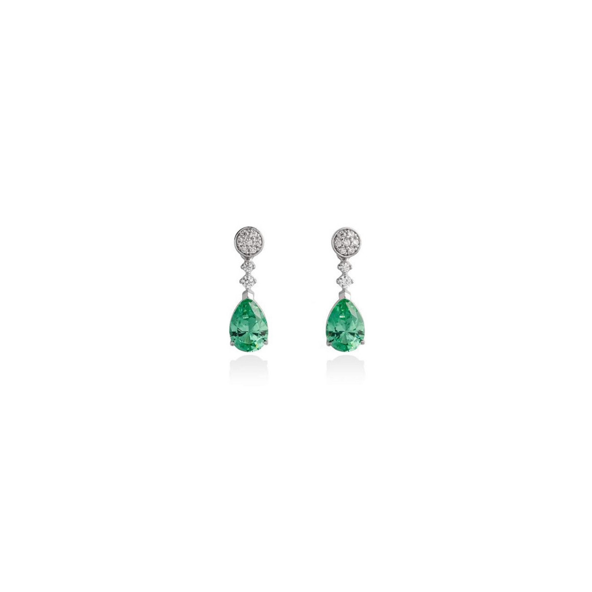 GREEN TEARDROP EARRINGS