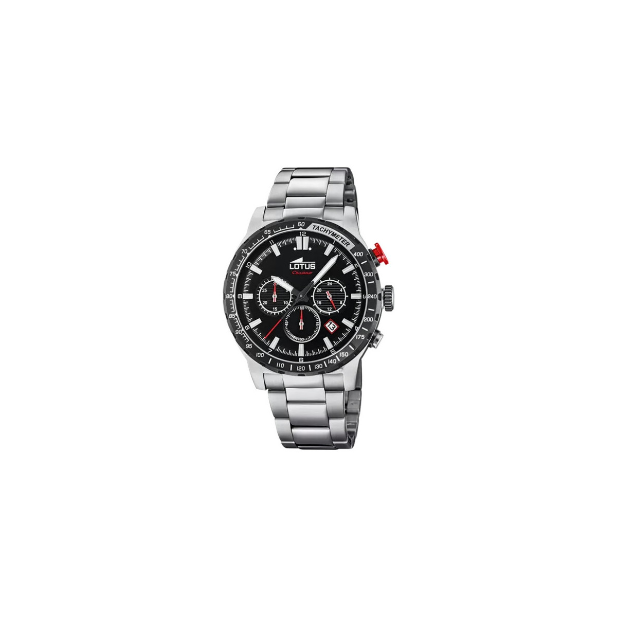 RELOJ LOTUS 18587/D NEGRO CORREA DE ACERO, HOMBRE