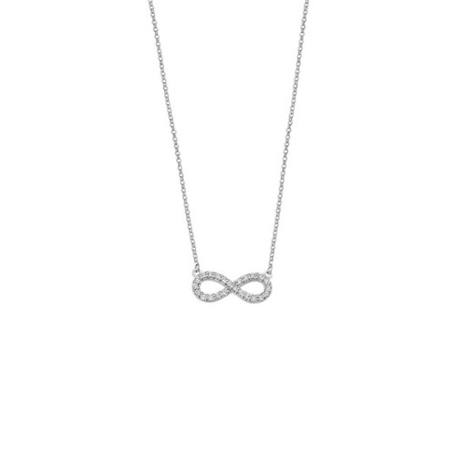 LOTUS SILVER TRENDY INFINITY NECKLACE LP1253-1/1 SILVER, WOMEN'S