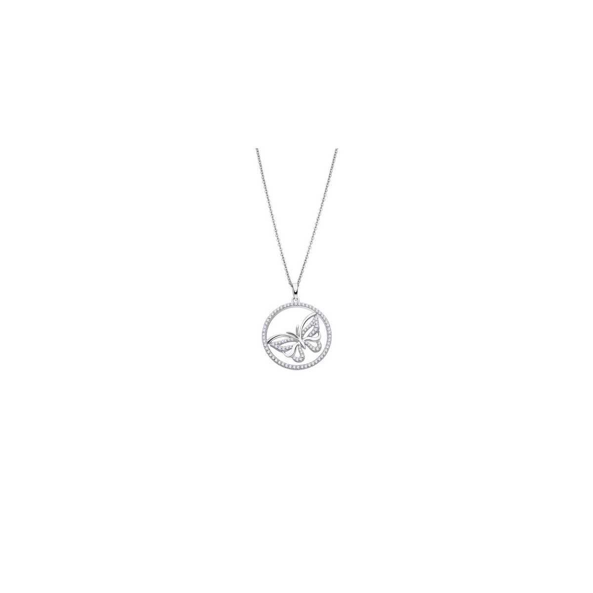 LOTUS SILVER PURE ESSENTIAL BUTTERFLY NECKLACE SILVER, WOMEN'S