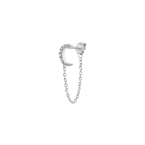LOTUS SILVER EARPARTY CHAIN EARRING LP3341-9/1 SILVER, WOMEN'S