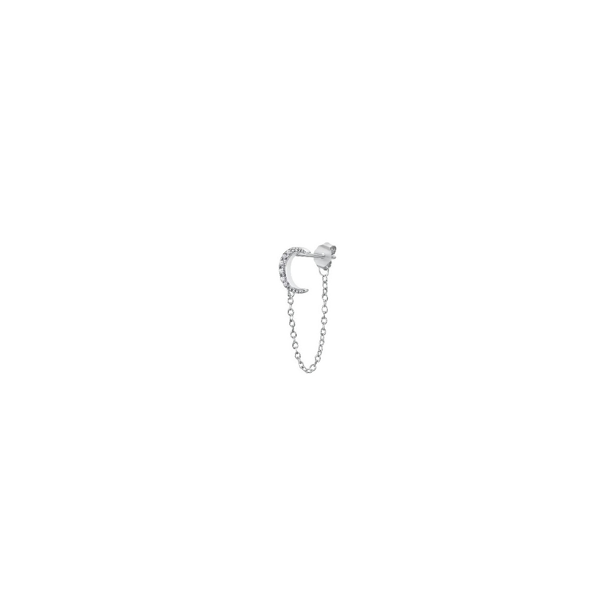 LOTUS SILVER EARPARTY CHAIN EARRING LP3341-9/1 SILVER, WOMEN'S