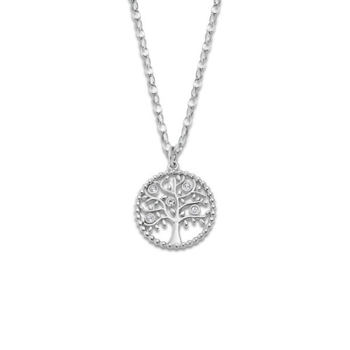 LOTUS STYLE LS2194-1/1 TREE OF LIFE NECKLACE, STAINLESS STEEL, WOMEN'S