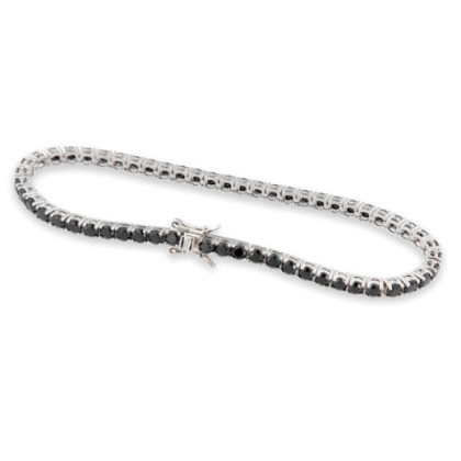 BRACELET RIVIERE BLACK ZIRCONIA 3MM