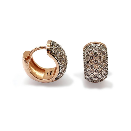 HOOP EARRINGS WITH ZIRCONIA