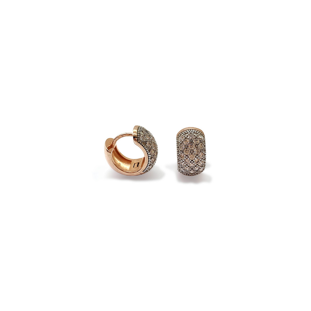 HOOP EARRINGS WITH ZIRCONIA