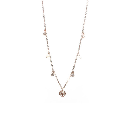 TREE OF LIFE PEARL AND ZIRCONIA NECKLACE