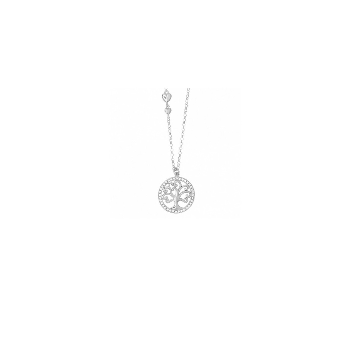 TREE OF LIFE & ZIRCONIA NECKLACE