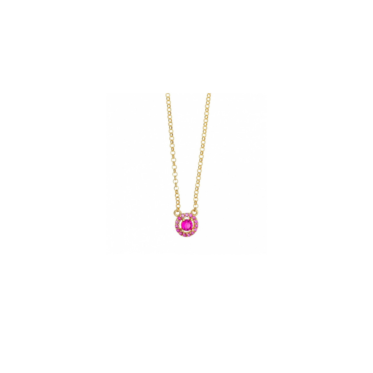 ZIRCONIA BUTTON NECKLACE